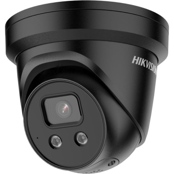 Hikvision DS-2CD2346G2-ISU/SL-B (2.8)(C) 4 MP WDR fix EXIR AcuSense IP turret kamera; beépített mikrofon; fény-/hangriasztás; fekete