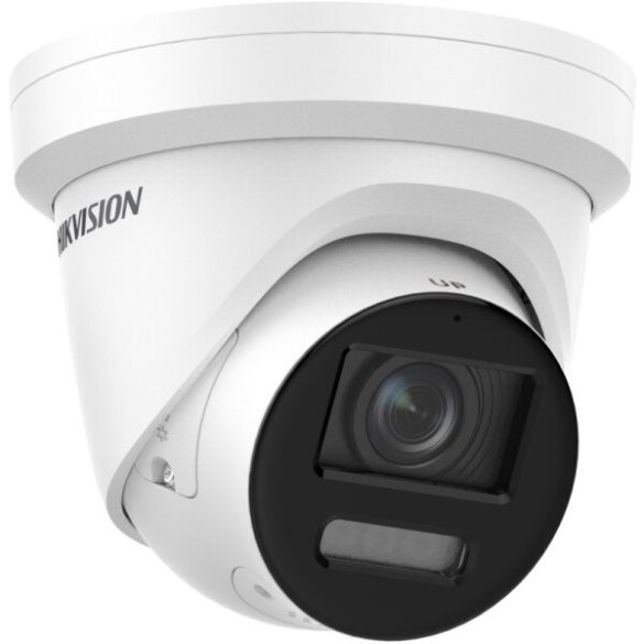 Hikvision DS-2CD2387G2-LSU/SL (2.8mm)(C) 8 MP fix ColorVu AcuSense IP turret kamera; láthatófény; fény- és hangriasztás