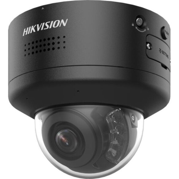 Hikvision DS-2CD2747G2H-LIPTRZS2U/SL-B 4 MP ColorVu WDR motoros IP PTRZ dómkamera; IR/láthatófény; hang I/O; riasztás I/O; fekete