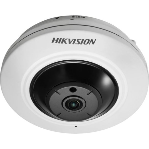 Hikvision DS-2CD2955FWD-IS (1.05mm) 5 MP WDR mini IR IP fisheye 180° látószöggel; hang be- és kimenet