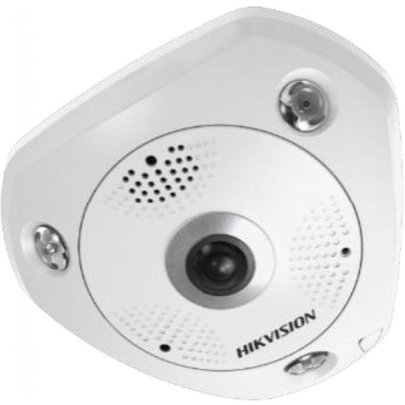 Hikvision DS-2CD6365G0-IS (1.27mm) 6 MP 360° IR Smart IP panorámakamera; hang és riasztás be- és kimenet; beépített mikrofon/hangszóró