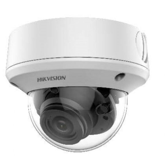 Hikvision DS-2CE5AU7T-AVPIT3ZF(2.7-13.5) 8 MP THD vandálbiztos motoros zoom EXIR dómkamera; OSD menüvel