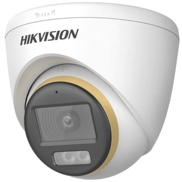 Hikvision DS-2CE72DF3T-LFS (2.8mm) 2 MP ColorVu THD WDR fix turret kamera; IR/láthatófény; beépített mikrofon