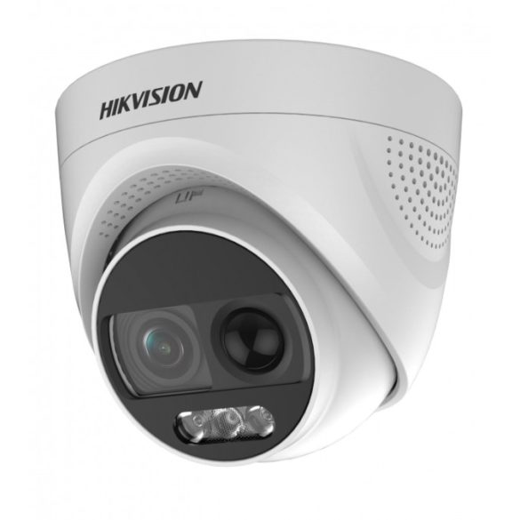 Hikvision DS-2CE72DFT-PIRXOF (3.6mm) 2 MP ColorVu THD PIR WDR fix dómkamera; OSD menüvel; sziréna; riasztás kimenet