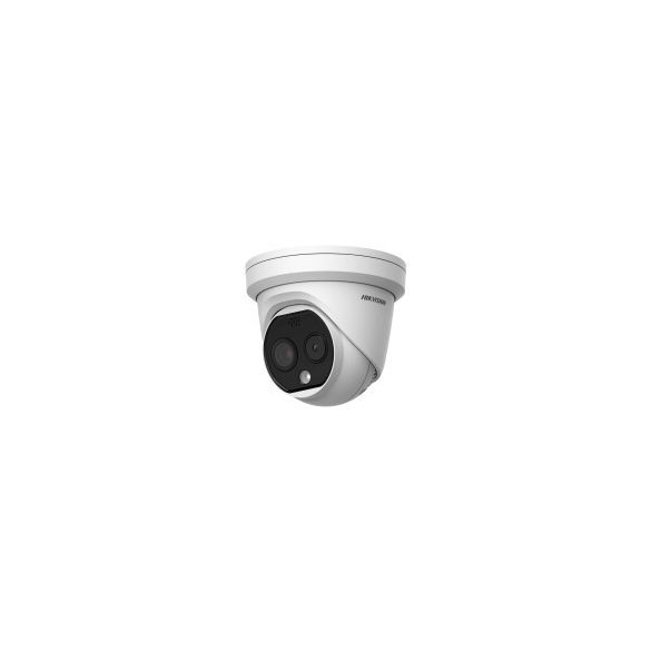 Hikvision DS-2TD1228-2/QA IP hő- (256x192) 90°x65,4° és láthatófény (4 MP) kamera; -20°C-150°C; villogófény-/hangriasztás