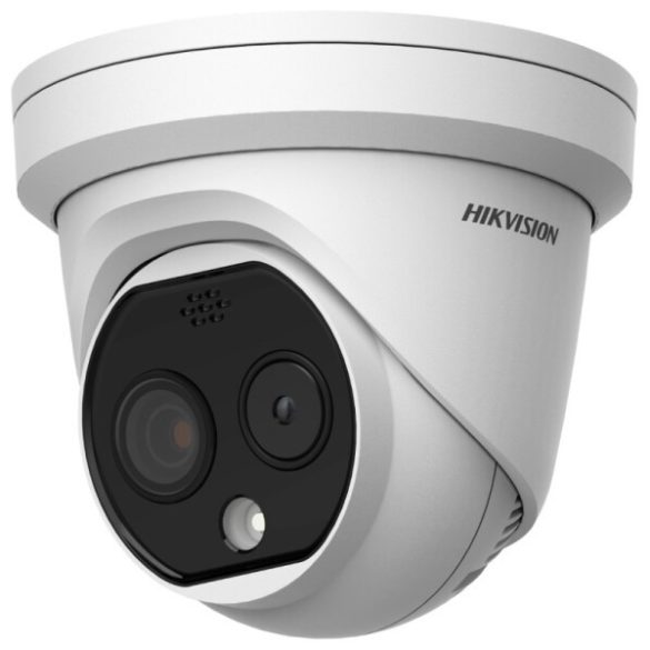 Hikvision DS-2TD1228T-3/QA IP hő- (256x192) 50°x37,3° és láthatófény (4 MP) kamera; -20°C-550°C; villogó fény/hangriasztás