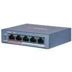   Hikvision DS-3E0105P-E/M (B) 5 portos PoE switch (30 W); 4 PoE + 1 uplink port; nem menedzselhető