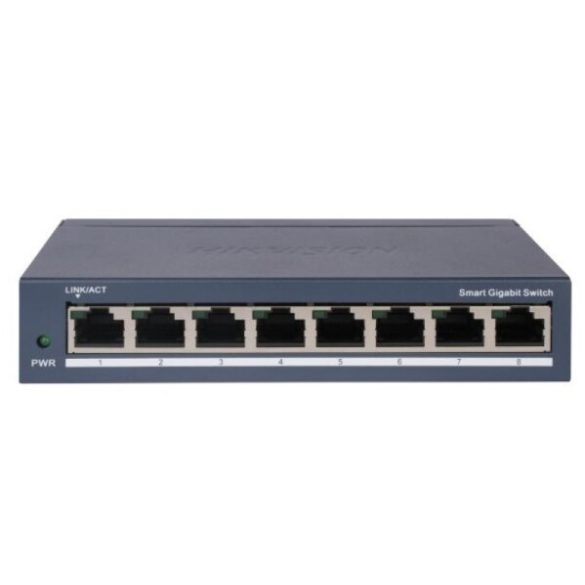 Hikvision DS-3E1508-EI(V2) 8 portos gigabit switch; smart menedzselhető