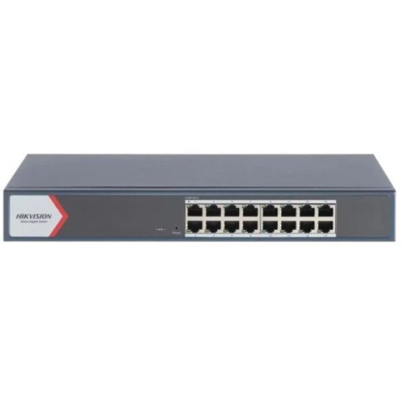 Hikvision DS-3E1516-EI(V2) 16 portos gigabit switch; smart menedzselhető