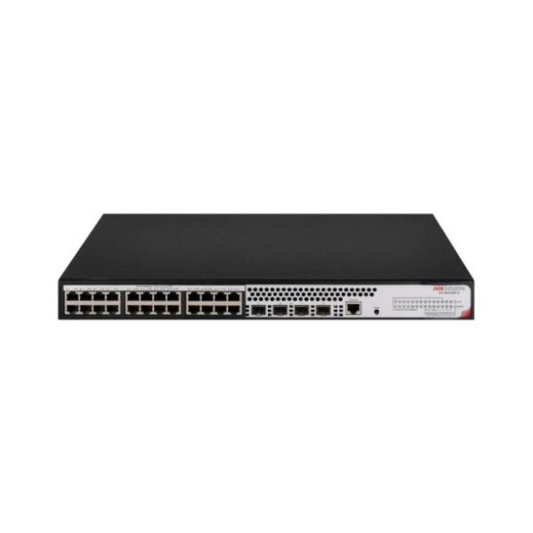 Hikvision DS-3E2528P-H 28 portos gigabit PoE switch (370 W); 24 PoE+ / 4 SFP uplink port; menedzselhető