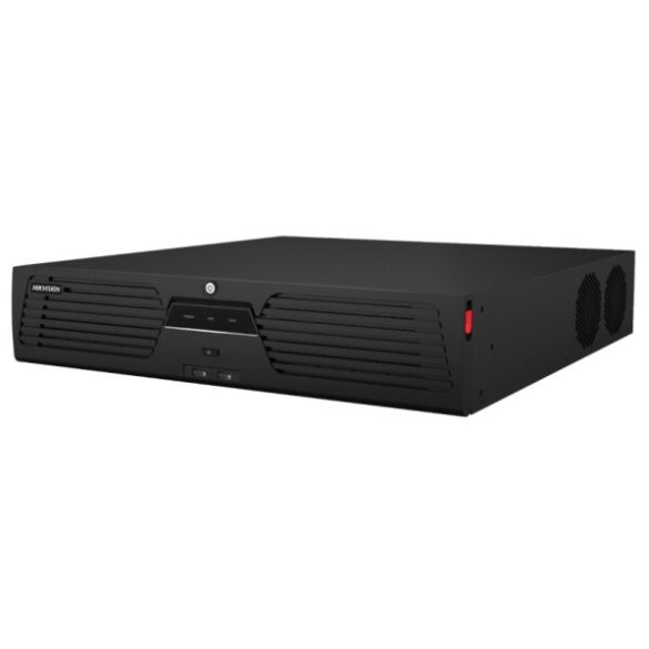 Hikvision DS-9632NI-M8/R 32 csatornás NVR; 320/400 Mbps be-/kimeneti sávszélesség; riasztás I/O; eSata; redundáns táp