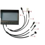   Hikvision DS-MP1302/Bracket Mounting 7" LCD monitor; mobil rögzítőhöz; 1 multilink, 2 videojel és 1 intercom bemenet