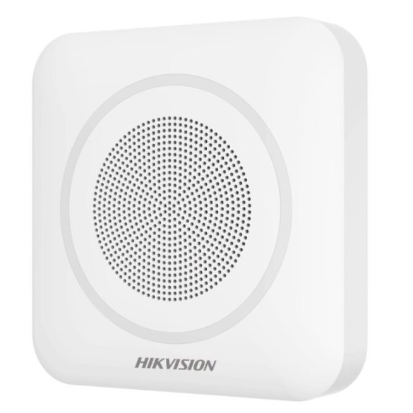 Hikvision DS-PS1-II-WE/Red Vezeték nélküli beltéri sziréna AXPro központokhoz; 110 dB; 868 MHz; 4x CR123A; piros