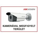   Nestron FM-02 Magyar nyelvű figyelmeztető matrica: "Kamerával megfigyelt terület"; 148x105 mm