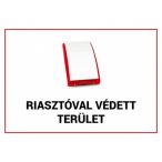   Nestron FTB-RVT01 Műanyag figyelmeztető tábla: "Riasztóval védett terület"; 210x300x1 mm