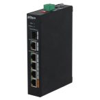   Dahua PFS3106-4ET-60-V2 6 portos ipari PoE switch (60 W); 3 PoE+ / 1 HiPoE / 1 RJ45 + 1 SFP uplink port; nem menedzselhető