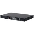   Dahua PFS4226-24GT-370 26 portos PoE switch (370 W); 22 Gbit PoE+ / 2 Gbit HiPoE / 2 combo uplink port; menedzselhető