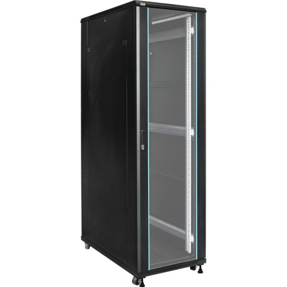 Pulsar ZRS4261 19" 42U 600x1000 álló rack szekrény; készre szerelt; fekete