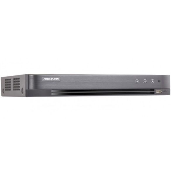 Hikvision iDS-7208HUHI-M2/P/4A+8/4ALM 8 csatornás AcuSense THD DVR; 8MP@8fps; 4MP@15fps; 2MPp@25fps;+ 4x8 MP IP; riasztás I/O; PoC